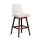 Armen Living Amalie Swivel Bar Stool in Brown Oak Wood Finish with Beige Fabric 840254332089 - alternate 1